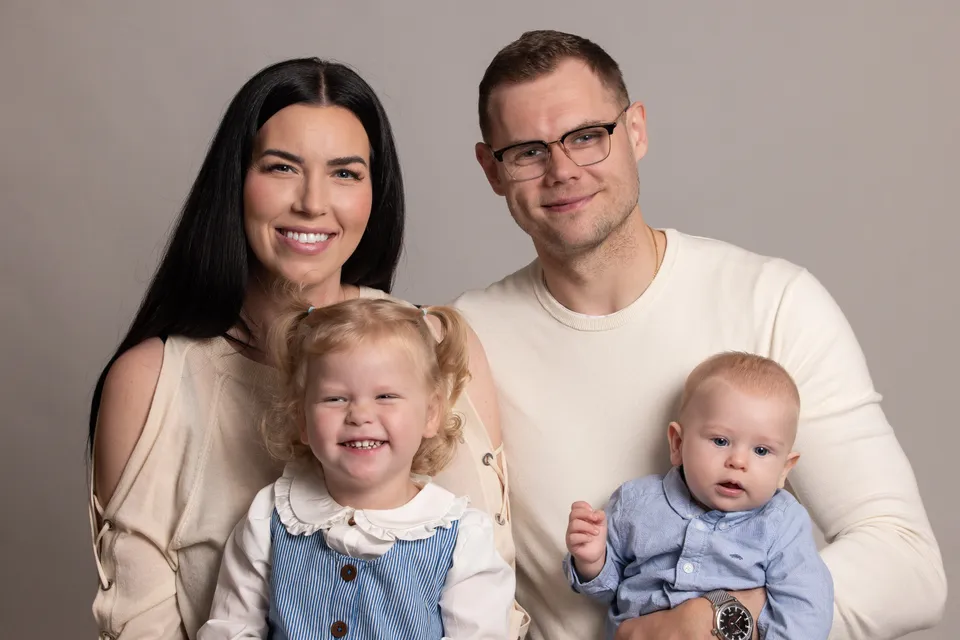 Ingi Þór Gunnarsson með fjölskyldu